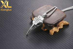 Collier Pendentif Oiseau Géométrique Animalier Viking Plaqué Or 18K Or 10K Style Hiphop - Product Image 5
