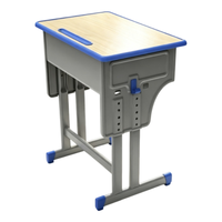 Ensemble bureau et chaise pour étudiant, design compact, hauteur réglable, pour salle de formation, pour un seul élève