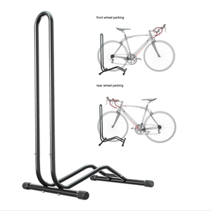 <span class=keywords><strong>Portabici</strong></span> a L da Pavimento in Acciaio Inossidabile Resistente per 3 Biciclette, Design Salvaspazio Anti-Caduta che Previene il Ribaltamento - Product Image 5