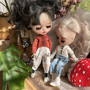 Ropa para Muñecas Blythe Little Blythe, Tops <span class=keywords><strong>Azone</strong></span>, Pantalones OB22, Ropa de Mezclilla OB24 para Muñecas - Product Image 4