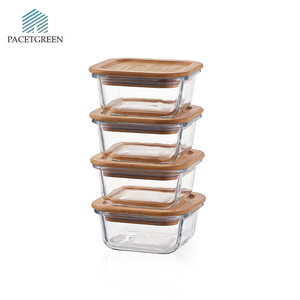 Bán Buôn Glass Bữa Ăn Prep Kín Vuông 300Ml Hộp Ăn Trưa Thủy Tinh Thực Phẩm Lưu Trữ <span class=keywords><strong>Container</strong></span> Với Nắp Cho Nhà Bếp Thực Phẩm - Product Image 2
