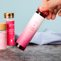 Bouteille en verre transparente pour pilules de sirop de protéines et de vitamines rechargeable de 30 ml et 60 ml, tube pour médicaments liquides, complément alimentaire avec bouchon à vis