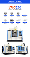 Centre d'usinage vertical CNC VMC650 conçu pour une efficacité élevée, une rigidité supérieure et une précision sur une large gamme d'applications