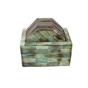 Bone inlay coaster pour tasse de thé accessoires de décoration Créative À La Main Tasse De Thé Verres Cadeau vente Chaude Produits - Product Image 2