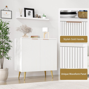 Table console en bois multifonctionnelle Credenza Accent Cabinet Sideboard avec finition peinte à la bombe pour <span class=keywords><strong>buffet</strong></span> ou rangement à la maison - Product Image 4