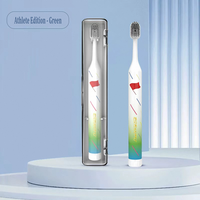 Happily Adult Oral Care Brosse à dents portable à poils souples et dentifrice intégré, 6 styles, design INS, pour un nettoyage en profondeur