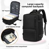 Sac à dos de voyage imperméable avec séparation humide/sec, grande capacité, compartiment pour ordinateur portable et chaussures, idéal pour les affaires et les activités de plein air