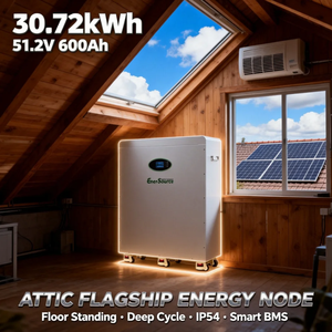 Baterai Lithium Ion 30kWh 48V 51.2V 600Ah untuk Sistem Surya Hibrida, Tipe Lantai dengan Roda - Product Image 4
