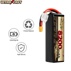 Pin Lipo 22.2V 6S 100C 8200mAh, tấm kim loại, 1000 chu kỳ, dành cho xe RC X-Maxx Arrma Infraction - Product Image 5