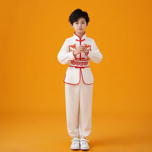 Costume de performance Kung Fu, uniforme d'arts martiaux, karaté, Kung Fu, ensemble de vêtements à manches longues pour garçons et filles, costumes chinois Tang - Product Image 6