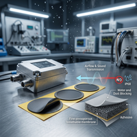 Membrane respirante imperméable FSM-200B IP68 EPTFE pour l'extérieur, adhésive, anti-poussière, pour appareils robustes, caméras GPS