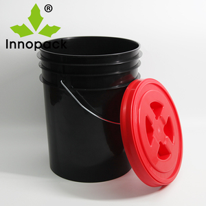 Personnalisation possible Vente directe d'usine Seau en plastique de 20 litres Seau de rangement multifonctionnel Avec couvercle et poignée - Product Image 2