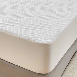 Protège-<span class=keywords><strong>matelas</strong></span> imperméable en TPU blanc avec dos anti-acariens et anti-bactéries, imprimé sur mesure, élastique et lavable en machine - Product Image 2