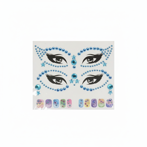 Adesivo per unghie e viso a forma di cuore 2D Set di plastica perla e carta accessori per il trucco creativo e la decorazione - Product Image 2