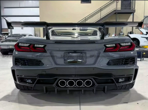 Diffuseur arrière léger de style P compatible avec Chevrolet Corvette C8 à partir de 2020, diffuseur sous le pare-chocs arrière OEM, accessoire extérieur - Product Image 2