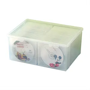 Büyük kapasiteli plastik CD saklama kutusu PP CD organizatör vaka büyük boy plastik CD-ROM vaka sıcak satış şeffaf 84 bir Set organizatör