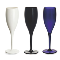 130ml Verre à champagne incassable Verre à champagne en plastique PC AS Tritan SAN Bulb Verre à champagne