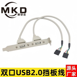 Cable de datos USB 2,0 de doble puerto, Cable de datos de 5 pines para placa base a USB, para caja de ordenador, expansión del Panel trasero PCI - Product Image 5