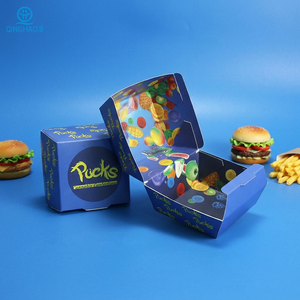 Novo Design de Caixas de Kraft Recicláveis e Ecológicas, Personalizadas, Impressas, Biodegradáveis, Pequenas para Hambúrguer - Product Image 2