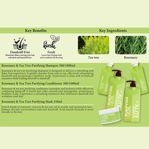 Set per la Cura dei Capelli con <span class=keywords><strong>Shampoo</strong></span> e Balsamo Anti-Forfora, Maschera per Capelli agli Estratti Vegetali, Rinfrescante, Senza Solfati, Vegano, con Olio di Tea Tree e Rosmarino - Product Image 3
