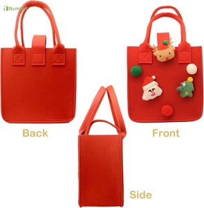 Sac cadeau de vacances populaire sacs-cadeaux de Noël avec poignées robustes pour enfants amis parents <span class=keywords><strong>voisins</strong></span> taille personnalisée sac de friandises en feutre - Product Image 2