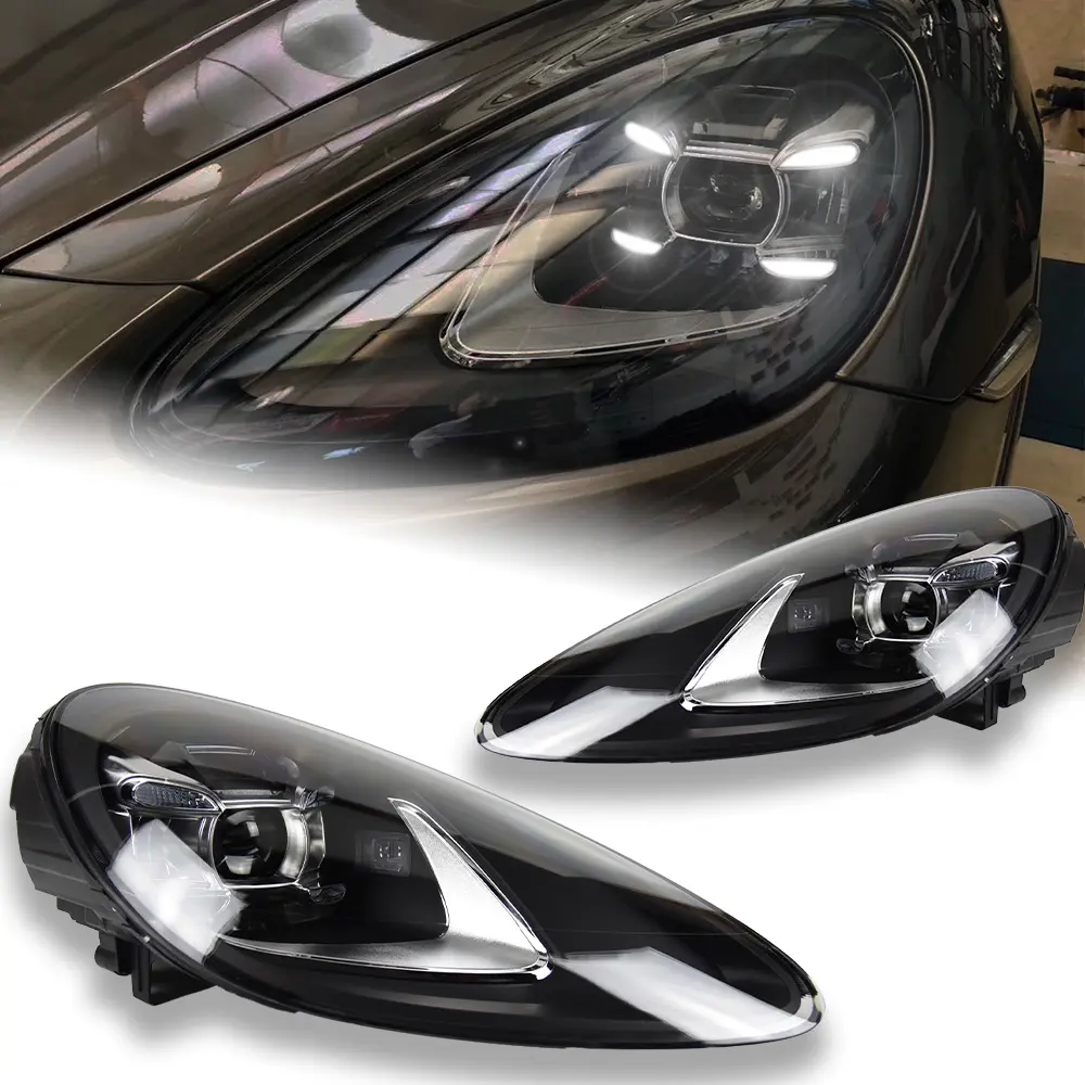Car Lights for Porsche Cayenne Headlight Projector Dynamic Signal Head Lamp LED Headlights Drl Lens Automotive Accessories