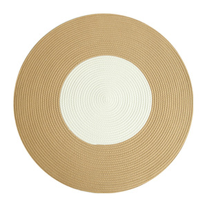 Tapis de sol rond en coton blanc antidérapant pour salon, tapis uni - Product Image 5