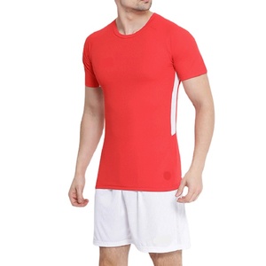 Custom Men's Football Jersey Summer 100% Polyester Lightweight Quick Dry Breathable Half Sleeve Stand Collar Custom Team <b>Name</b> - Product Image 5
