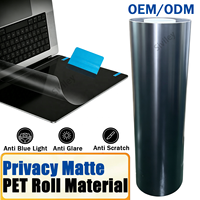 Film PET mat anti-reflet et anti-espion en rouleau et en feuille, protecteur d'écran anti-rayures et anti-chocs, tailles personnalisées A3 A4