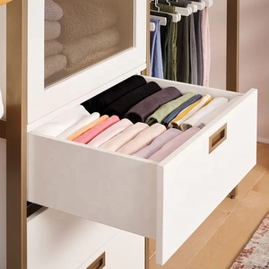 <span class=keywords><strong>Armoire</strong></span> d'angle en bois avec 5 tiroirs, meuble de rangement gain de place, taille personnalisée pour hôtel, appartement, chambre à coucher - Product Image 4