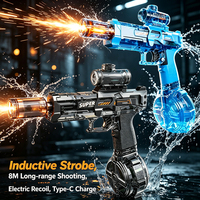 Pistolet à eau électrique automatique grande capacité le plus puissant avec capteur de mouvement et lumière pour enfants – Idéal pour les jeux de tir estivaux en extérieur – Vente flash