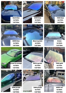 ฟิล์มติดกระจกรถยนต์หรูหราเปลี่ยนสีได้ ป้องกันรอยขีดข่วน ป้องกันรังสียูวี พร้อมคุณสมบัติป้องกันรังสีอินฟราเรด 97% และป้องกันรังสียูวี 99% รับประกัน 6-8 ปี - Product Image 2