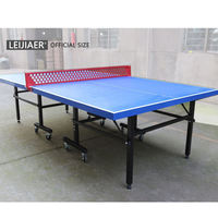 Table de tennis de table pliable double Leijiaer 2038, mobile, professionnelle/officielle, pour compétition, extérieure, imperméable