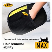 Gants anti-statiques double face pour l'élimination des poils d'animaux - Mitaines de toilettage pour chats et chiens, contrôle efficace de la perte de poils