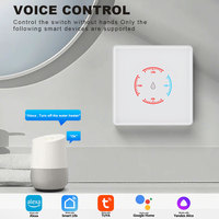 Interruptor de Calentador de Agua con Temporizador de Doble Corte WiFi LangYeao Tuya, 16A 3500W, Cristal con Sensación Táctil 2.5D, Monitoreo de Energía, Protección Contra Sobrecorriente