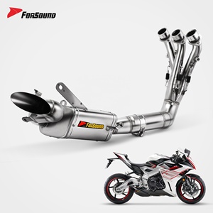 Système d'échappement de moto en acier inoxydable coloré flamme, prix de gros usine Forsound, norme OEM pour Zontes 703RR - Product Image 3