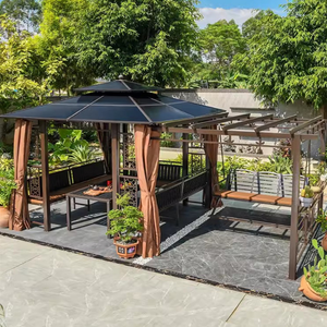 ศาลาสวนกลางแจ้งศาลาสำหรับลานบ้านที่พักฝนที่กำบังโครงไม้ระแนงองุ่นสวนหลังบ้านวิลล่าระเบียงหลังคาบังแดด - Product Image 2