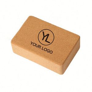 Bloque de Yoga Rectangular Plano de Corcho Ecológico Antideslizante con Logotipo Personalizado y Serigrafía para Regalos de Fitness - Product Image 1