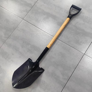 Pelle à pointe ronde en acier au manganèse avec manche en bois dur, outil agricole et de construction pour le marché du Moyen-Orient - Product Image 1