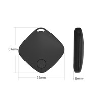 Traceur GPS intelligent Bluetooth ABS Y04 en forme de diamant, anti-perte, avec alarme de positionnement bidirectionnelle, étanche IPX5 pour animaux de compagnie/clés (Android/iOS)