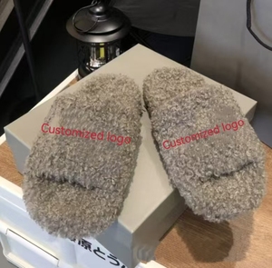 Pantuflas Bordadas de Diseñador <span class=keywords><strong>para</strong></span> <span class=keywords><strong>Mujer</strong></span> Diapositivas de Piel <span class=keywords><strong>Balenciaga</strong></span> Zapatos de Casa Cálidos de Invierno <span class=keywords><strong>para</strong></span> Interiores - Product Image 6