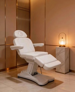 Best Selling Luxury Pu Leather Modern Massage <b>Table</b> Bed Electric Grey Eyelash Facial Lay Down Curved Eye Lash Bed Beauty Bed - Product Image 5