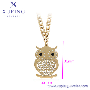 A00902977 gioielli xuping nuovo Design gufo di vendita caldo 14K <span class=keywords><strong>oro</strong></span> carino elegante collana di lusso per le donne - Product Image 2