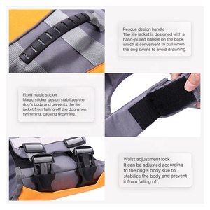 Giubbotto di Salvataggio per Cani di Taglia Grande, Gilet da Nuoto per Addestramento all'Aperto, con Maniglia di Soccorso, Fibbia Regolabile e Chiusura <span class=keywords><strong>a</strong></span> Strappo Sicura - Product Image 5