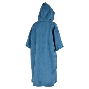 Poncho à capuche bleu foncé de qualité supérieure pour adultes Robe à langer de surf à glissière avant pour une utilisation en extérieur - Product Image 6