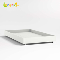Lits gigognes jumeaux Lit simple pour enfants Meubles de chambre Lit pour enfants en bois massif Design moderne Lit pour enfants avec roulettes
