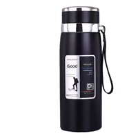 Tasse à thé isotherme grande capacité en acier inoxydable avec infuseur, design moderne et minimaliste pour hommes et femmes, portable pour l'extérieur et la voiture