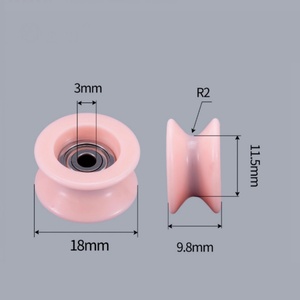 Ruedas guía de cerámica de 18*9.8mm para trefilado con larga vida útil, certificadas ISO9001:2008, OEM Sen Guang - Product Image 1