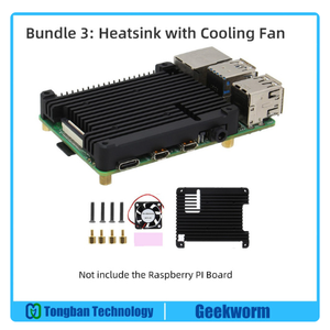 Ahududu Pi 4/4B tản nhiệt mát nhiệt hỗ trợ với PoE và làm mát người hâm mộ (P165-B) - Product Image 2