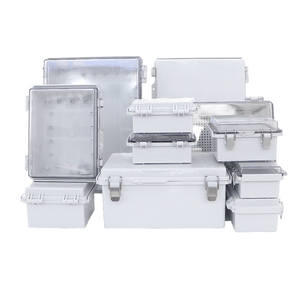 กล่องพลาสติกกันน้ำสำหรับงานอุตสาหกรรม OEM พร้อมตัวล็อคโลหะ แผ่นฐานล็อคแบบหัวเข็มขัด มาตรฐาน IP67 วัสดุ PC ABS สำหรับงานไฟฟ้าภายนอกอาคาร - Product Image 1